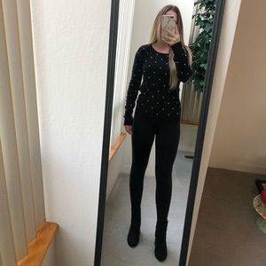 Black & White Polka Dot Sweater